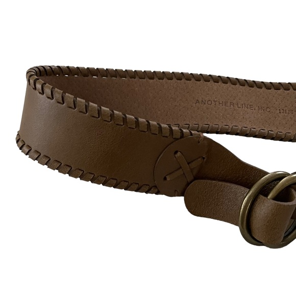 Another Line Inc Wide Hipster Leather Belt, Sz M - Picture 6 of 12